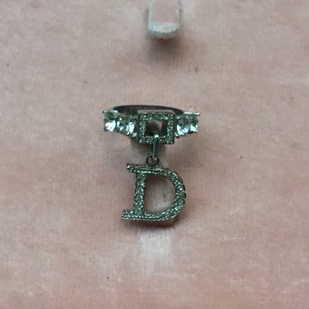 Authentic Christian Dior crystal ring